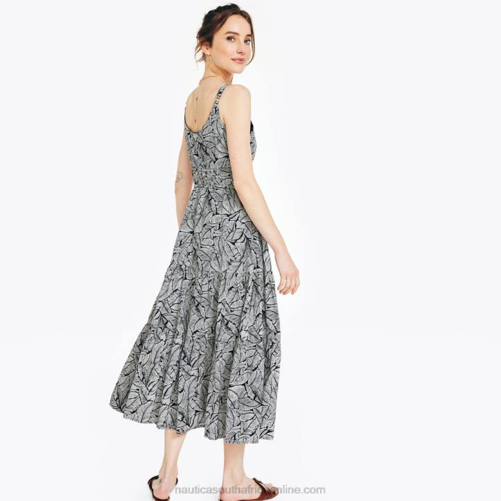 True Black WomenSustainably Crafted Cinch-Waist Printed Dress Nautica 6LZP905
