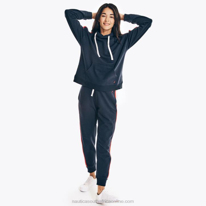 Stellar Blue Heather WomenColorblock Pullover Hoodie Nautica 6LZP747