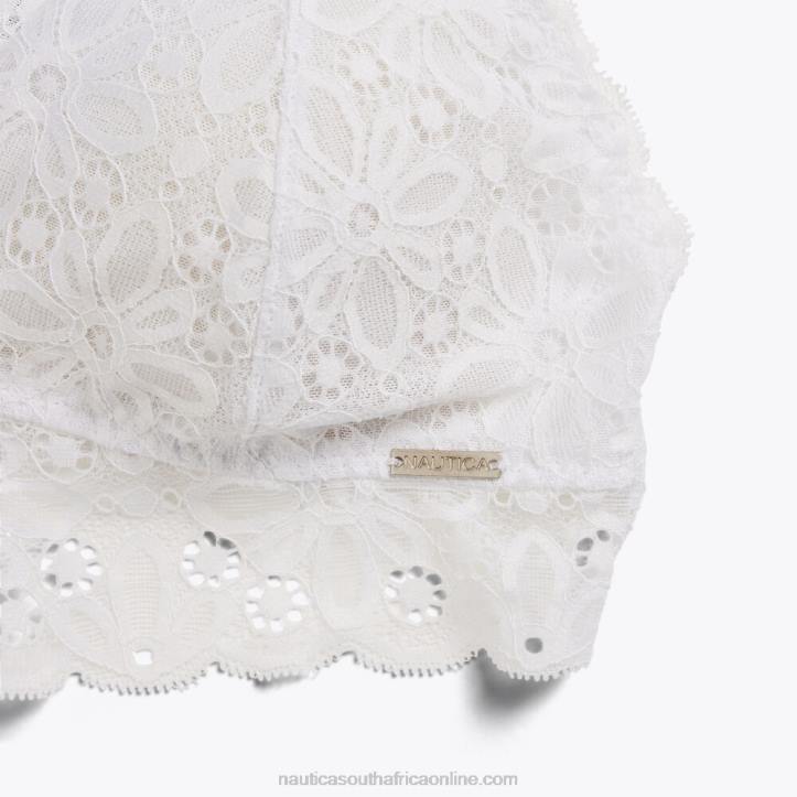 Antique White Wash WomenLace Racerback Bralette 2-Pack Nautica 6LZP973