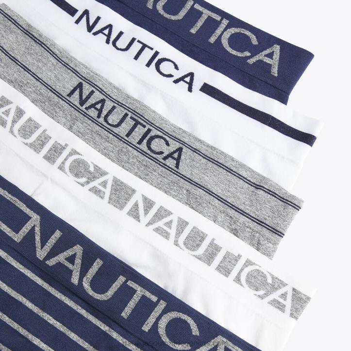 Antique White Wash WomenSeamless Logo Brief 5-Pack Nautica 6LZP1040