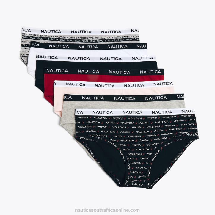 Black WomenLogo Hipster Boyshorts 7-Pack Nautica 6LZP814