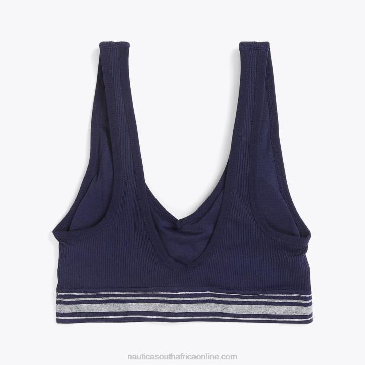 Pale Blue WomenSeamless Jacquard Logo Ribbed Bra 3-Pack Nautica 6LZP870