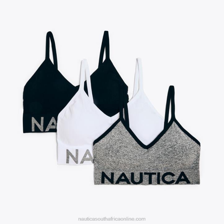 Pale Blue WomenSeamless Logo Band Bralette 3-Pack Nautica 6LZP798