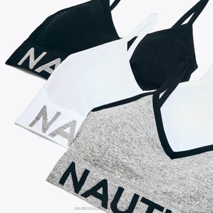 Pale Blue WomenSeamless Logo Band Bralette 3-Pack Nautica 6LZP798