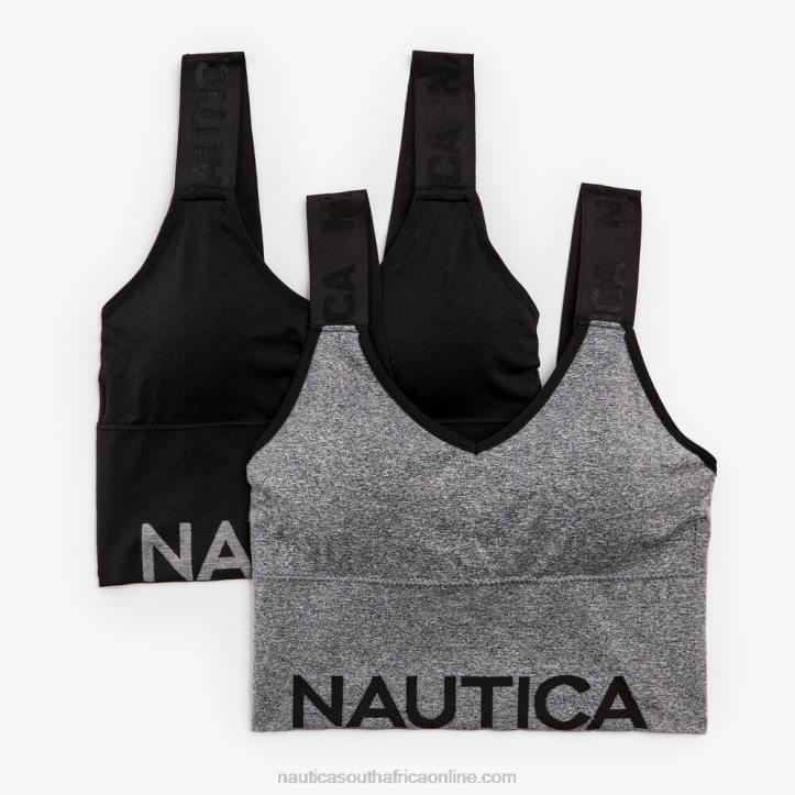 Pale Blue WomenSeamless Longline Brami 2-Pack Nautica 6LZP971