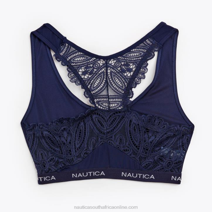 Workshirt Blue WomenLaser-Cut Lace Racerback Bralette 2-Pack Nautica 6LZP892
