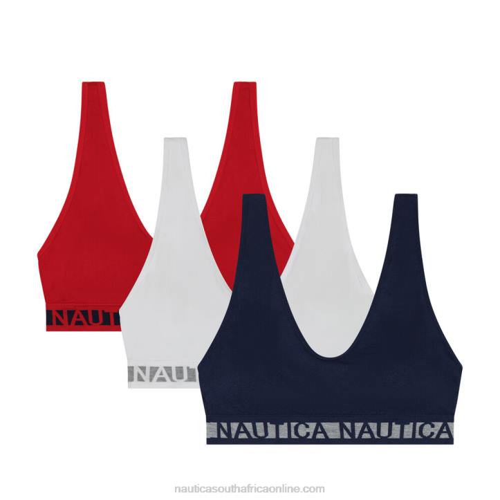 Workshirt Blue WomenSeamless Logo Bra 3-Pack Nautica 6LZP824
