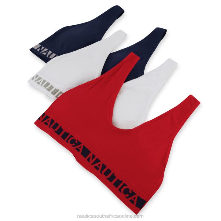 Workshirt Blue WomenSeamless Logo Bra 3-Pack Nautica 6LZP824