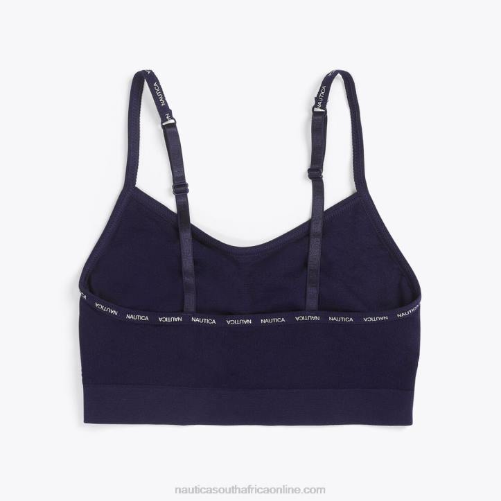 Workshirt Blue WomenSeamless Logo Trim Bralette 3-Pack Nautica 6LZP833