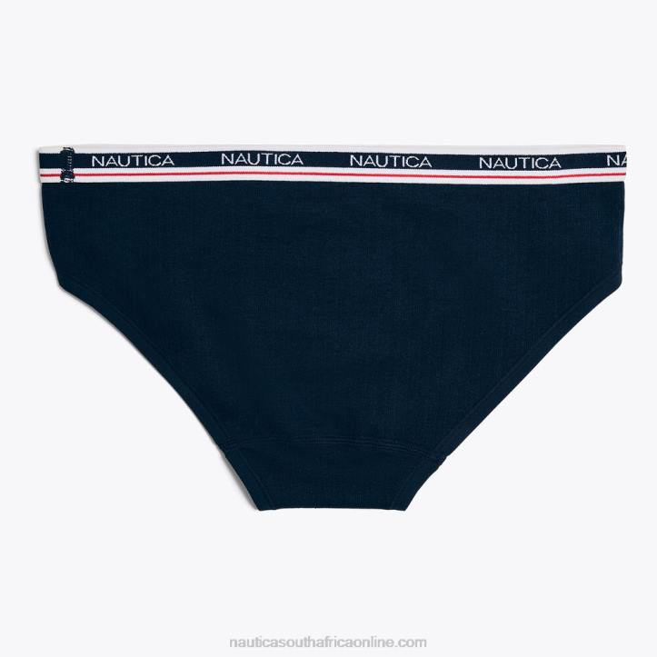 Workshirt Blue WomenSeamless Ribbed Logo Bikini Briefs 5-Pack Nautica 6LZP783