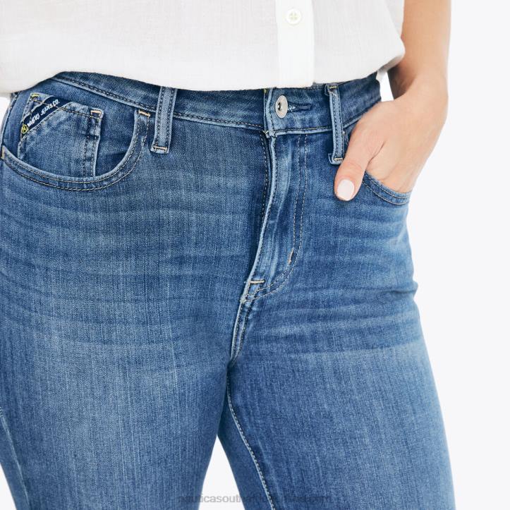 Blue Indigo Heather WomenSustainably Crafted True Flex High-Rise Curvy Fit Skinny Denim Nautica 6LZP774