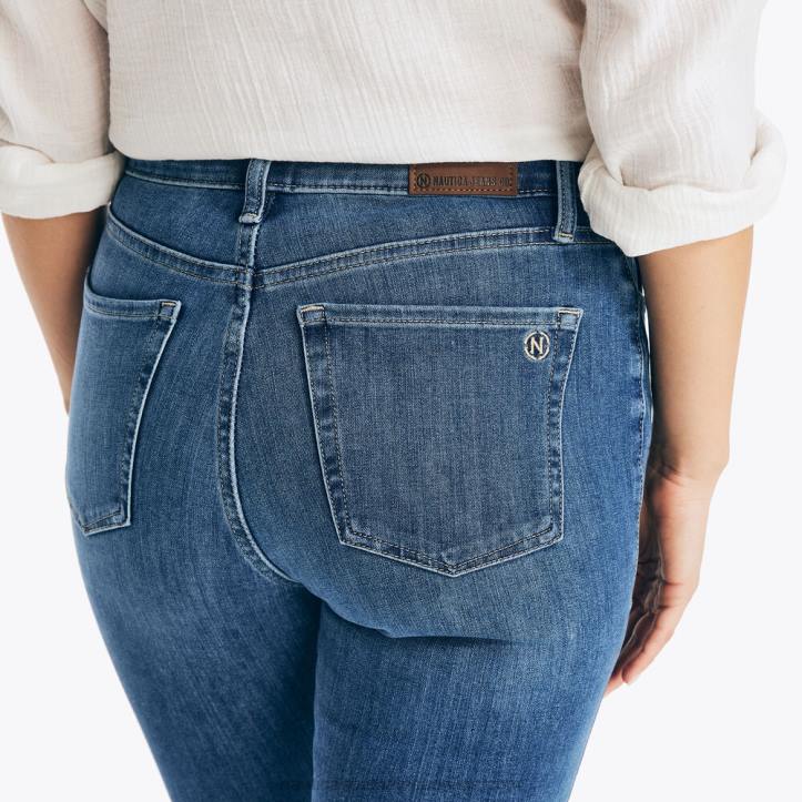 Blue Indigo Heather WomenSustainably Crafted True Flex High-Rise Curvy Fit Skinny Denim Nautica 6LZP774
