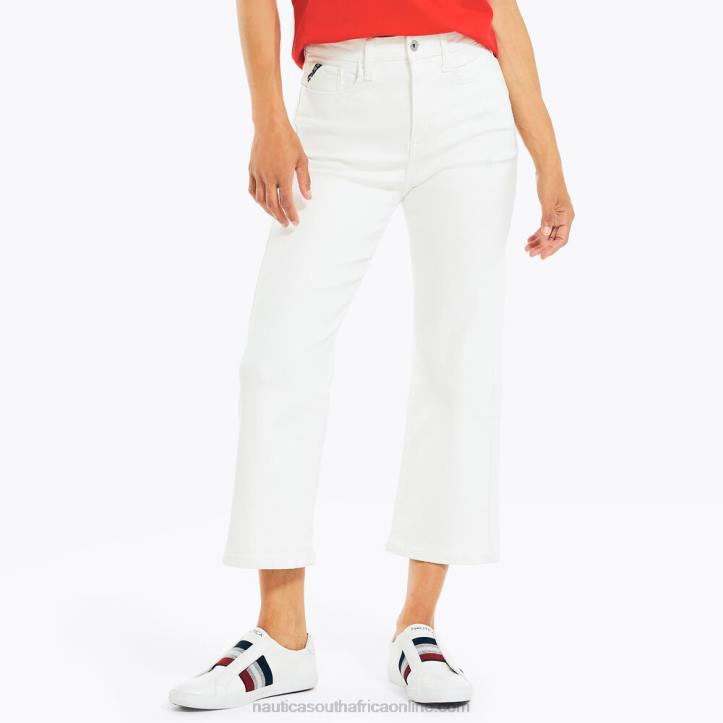 Sail White WomenJeans Co. High-Rise Wide Leg Crop Denim Nautica 6LZP1009