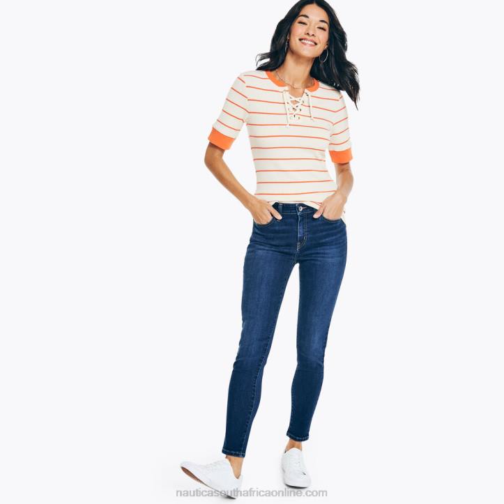 Sapphire/Pitch Yellow WomenJeans Co. True Flex Mid-Rise Skinny Denim Nautica 6LZP1049