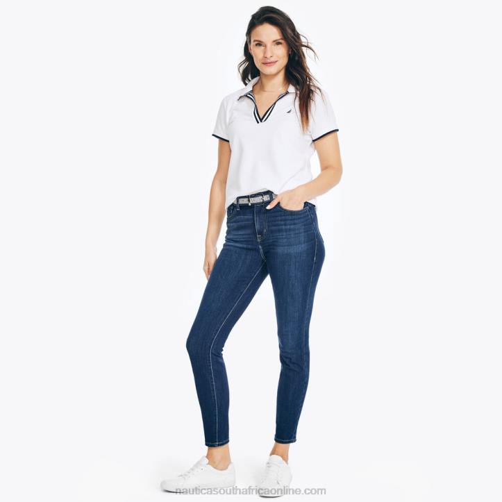 Sapphire/Pitch Yellow WomenSustainably Crafted True Flex High-Rise Curvy Fit Skinny Denim Nautica 6LZP773