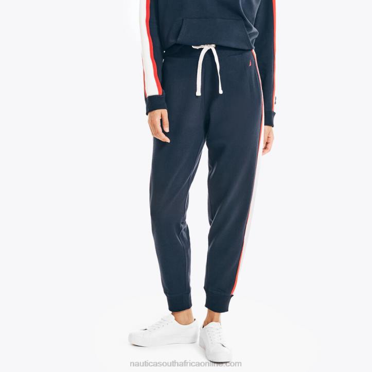 Stellar Blue Heather WomenColorblock Stretch-Fleece Jogger Nautica 6LZP748