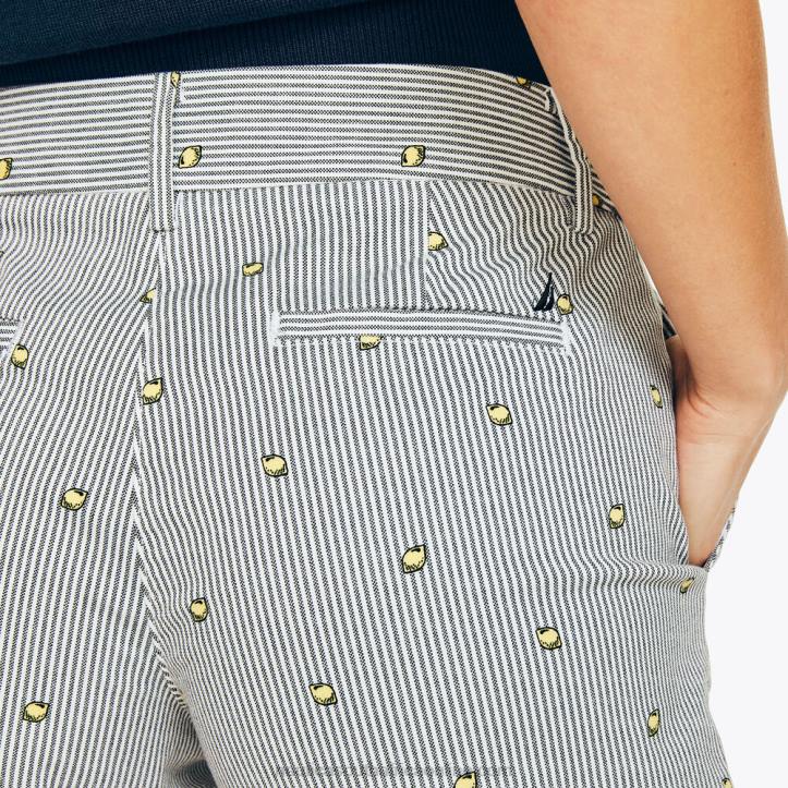 Bright White Women6\" Stretch-Twill Printed Short Nautica 6LZP958
