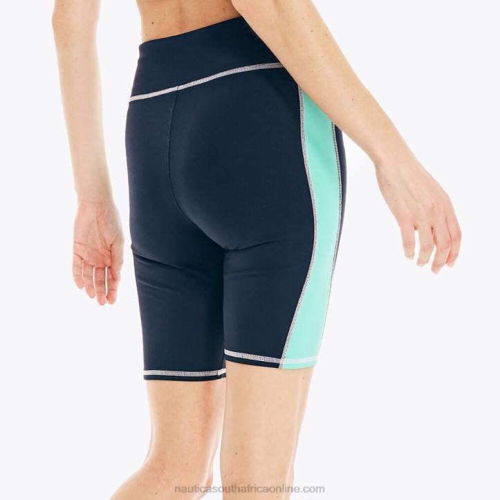 Navy WomenColorblock Performance Biker Short Nautica 6LZP1028