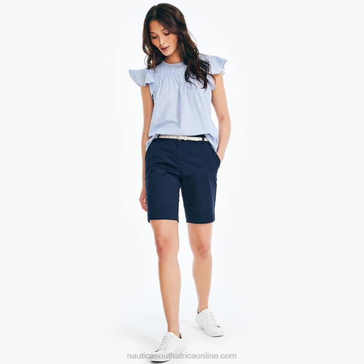 Stellar Blue Heather Women10\" Stretch-Twill Short Nautica 6LZP743