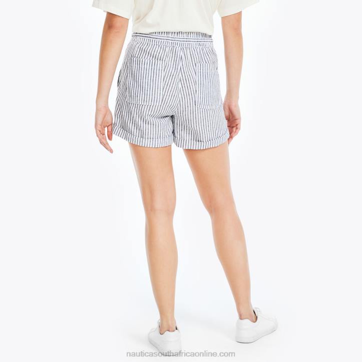 Stellar Blue Heather Women4.5\" Sustainably Crafted Pull-On Striped Short Nautica 6LZP766