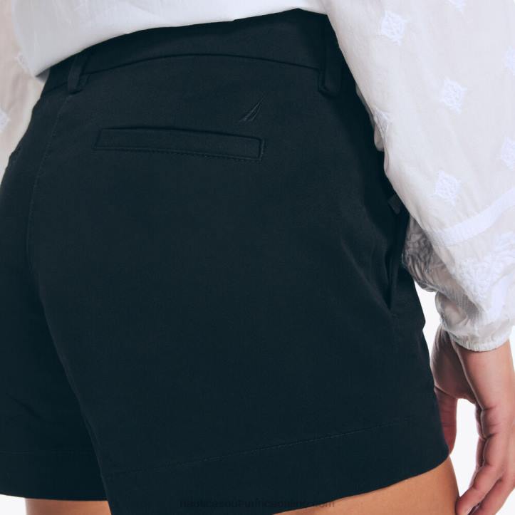 True Black Women4\" Stretch-Twill Short Nautica 6LZP733