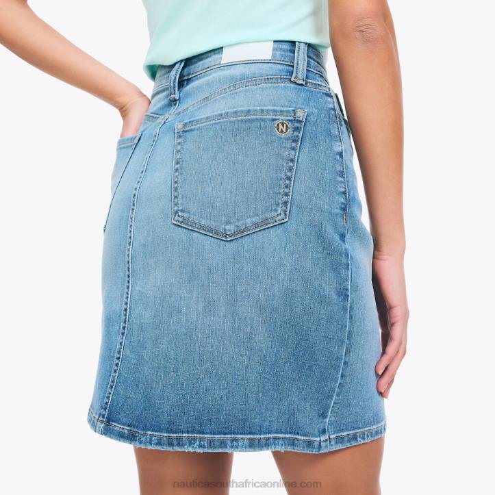 Navy WomenJeans Co. True Flex Soft Denim Skirt Nautica 6LZP978