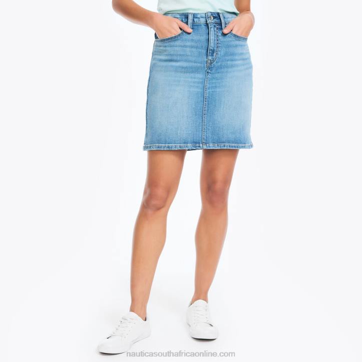 Navy WomenJeans Co. True Flex Soft Denim Skirt Nautica 6LZP978