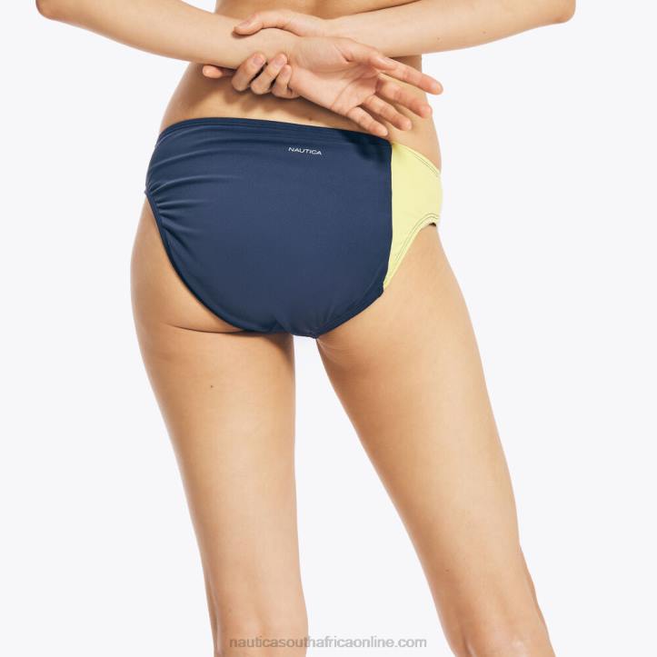 Blazing Yellow WomenColorblock Hipster Swim Brief Nautica 6LZP1014