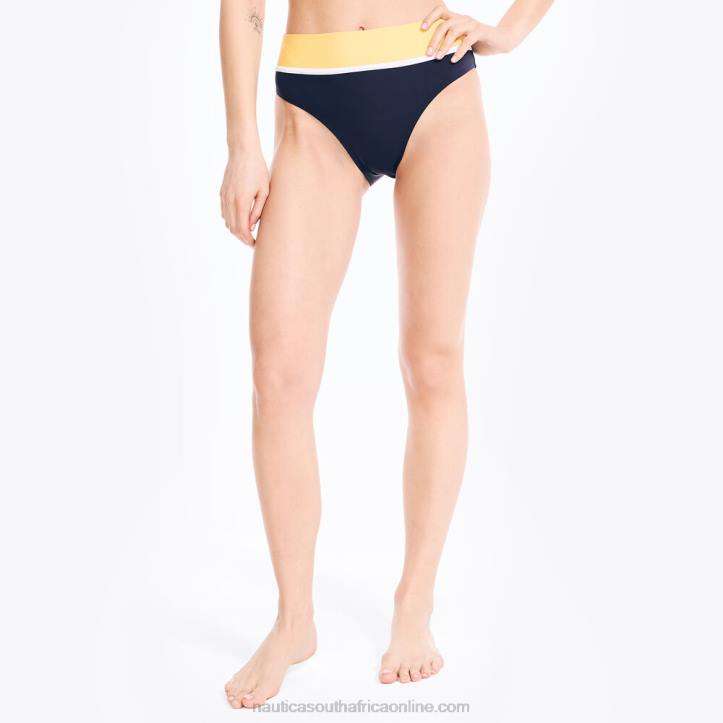 Buoy Yellow WomenColorblock Fold-Over Swim Brief Nautica 6LZP835