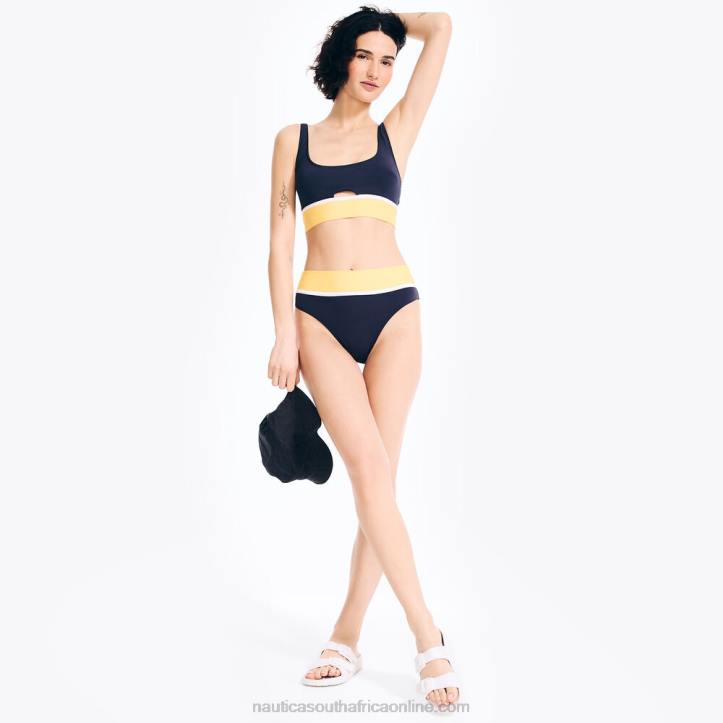 Buoy Yellow WomenColorblock Fold-Over Swim Brief Nautica 6LZP835