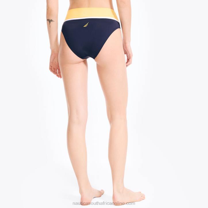 Buoy Yellow WomenColorblock Fold-Over Swim Brief Nautica 6LZP835