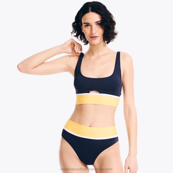 Buoy Yellow WomenColorblock Swim Top Nautica 6LZP874
