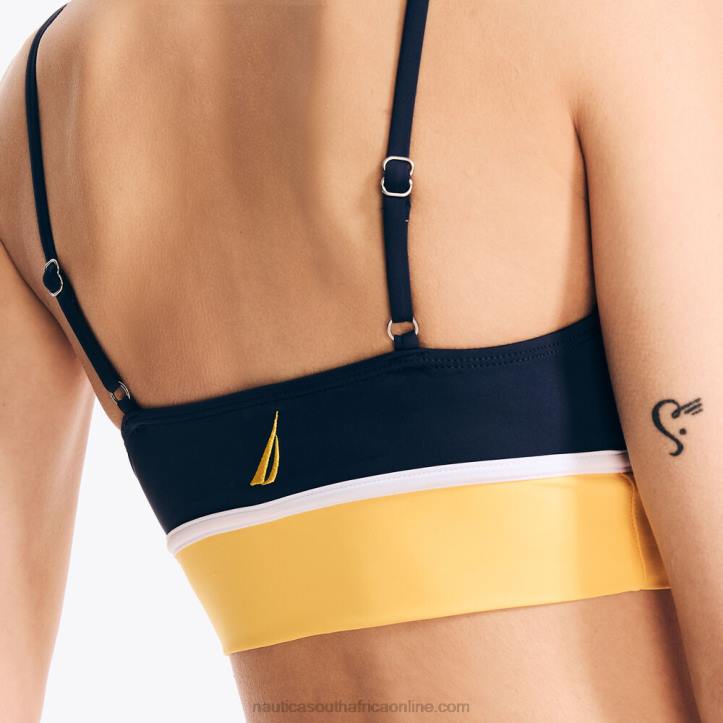 Buoy Yellow WomenColorblock Swim Top Nautica 6LZP874