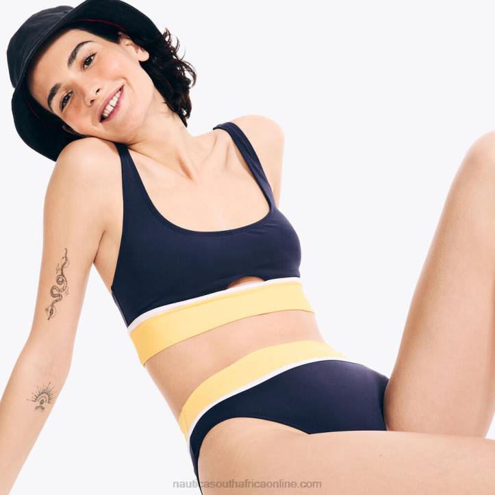 Buoy Yellow WomenColorblock Swim Top Nautica 6LZP874