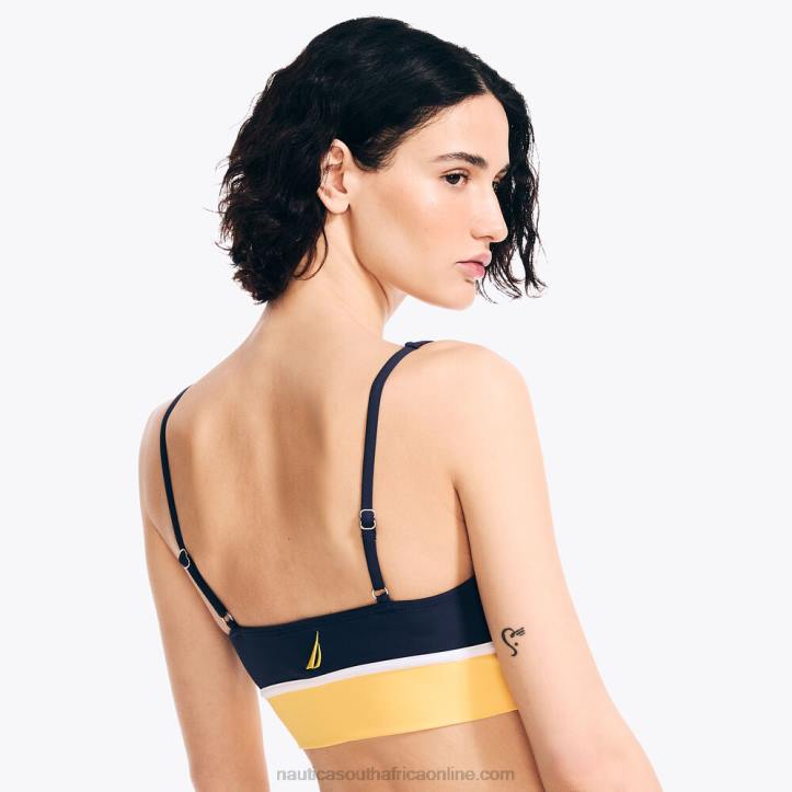 Buoy Yellow WomenColorblock Swim Top Nautica 6LZP874