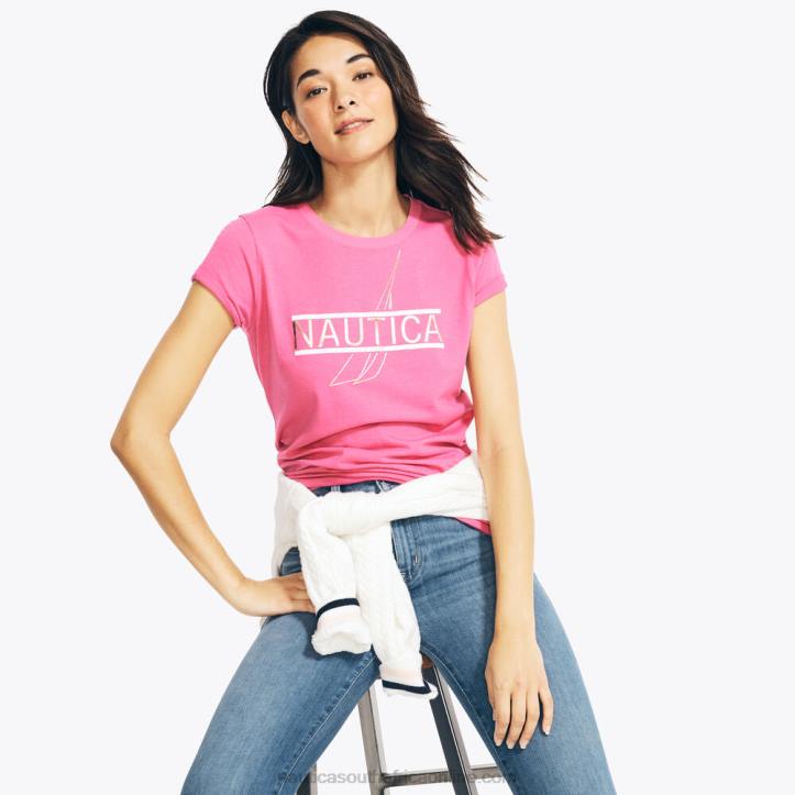 Bow Burgundy WomenSustainably Crafted Foil Logo Graphic T-Shirt Nautica 6LZP1025