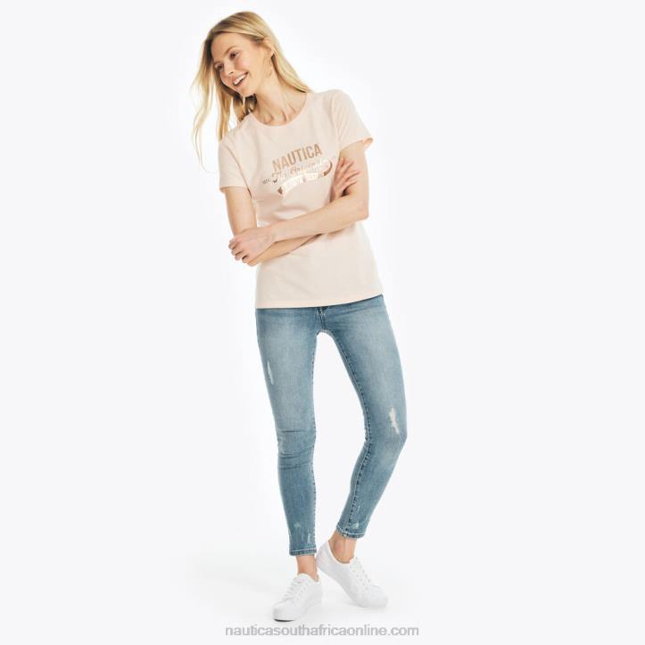 Bow Burgundy WomenSustainably Crafted Heritage Foil Logo T-Shirt Nautica 6LZP937