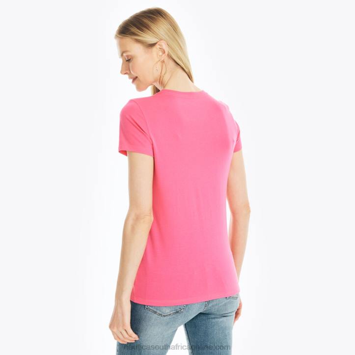 Cabana Pink WomenSustainably Crafted Floral Foil Logo Graphic T-Shirt Nautica 6LZP795