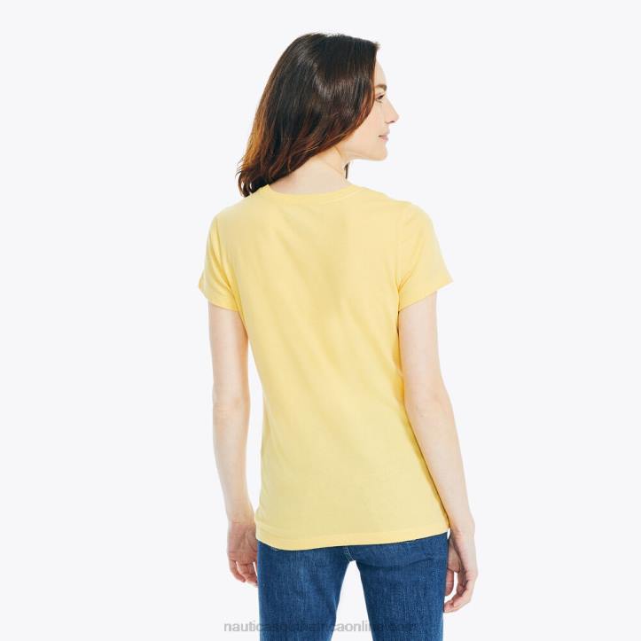 Cornsilk WomenSustainably Crafted Striped Sailboat Graphic T-Shirt Nautica 6LZP1043