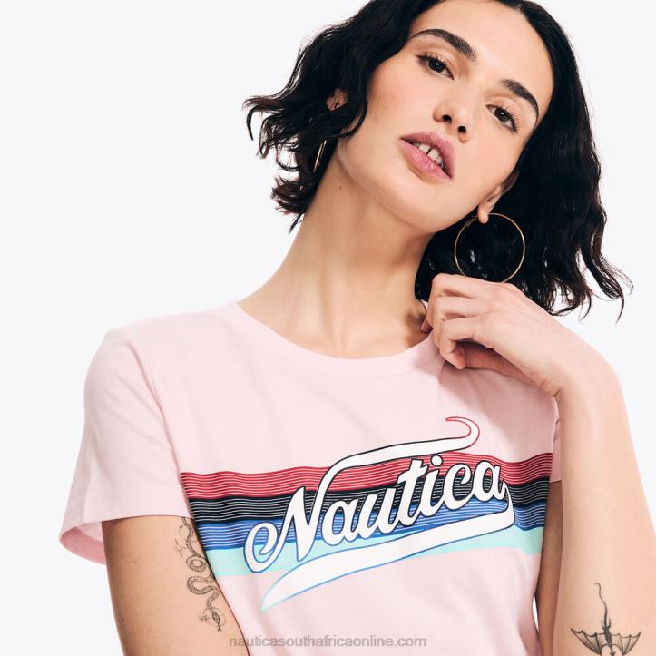 Crimson WomenSustainably Crafted Heritage Stripe Graphic T-Shirt Nautica 6LZP927