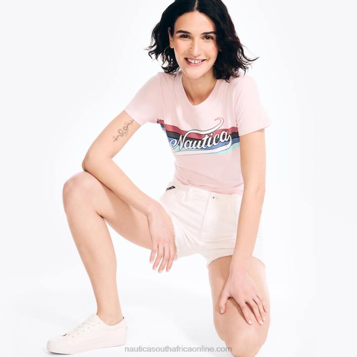 Crimson WomenSustainably Crafted Heritage Stripe Graphic T-Shirt Nautica 6LZP927