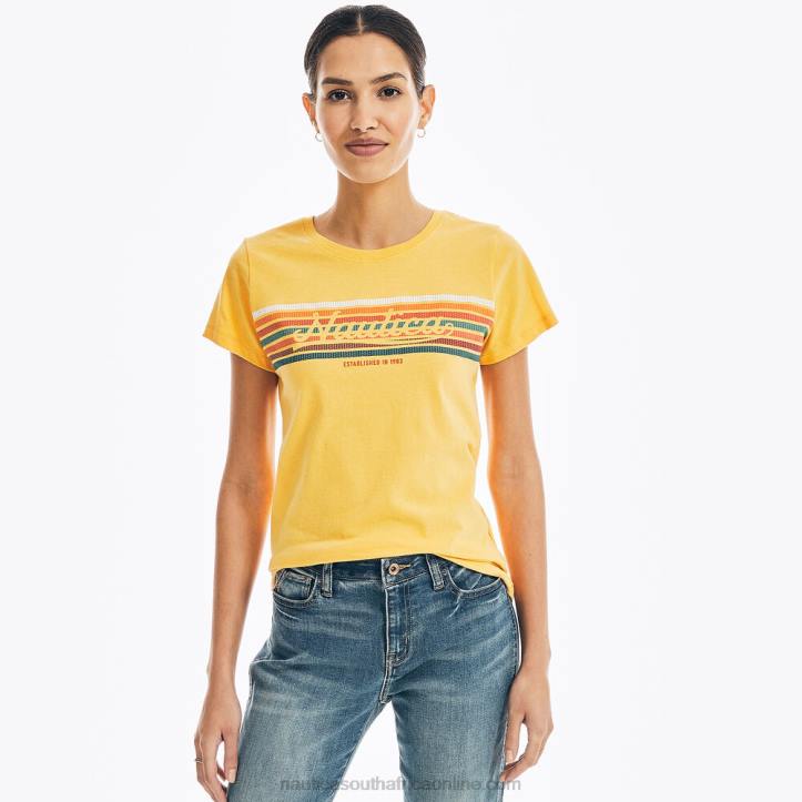 Golden Apricot WomenChest-Stripe Graphic T-Shirt Nautica 6LZP1008