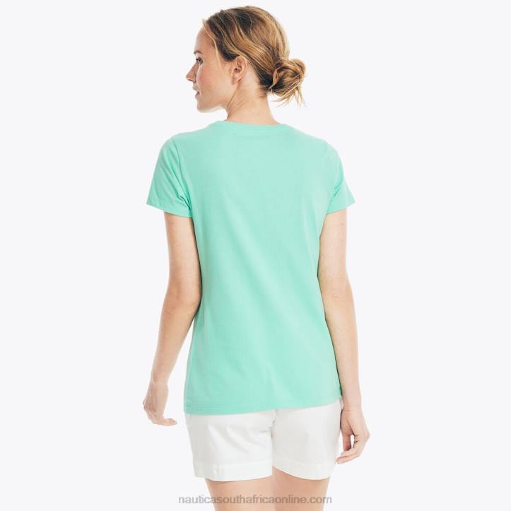 Mint Spring WomenSustainably Crafted Sailing Graphic T-Shirt Nautica 6LZP806