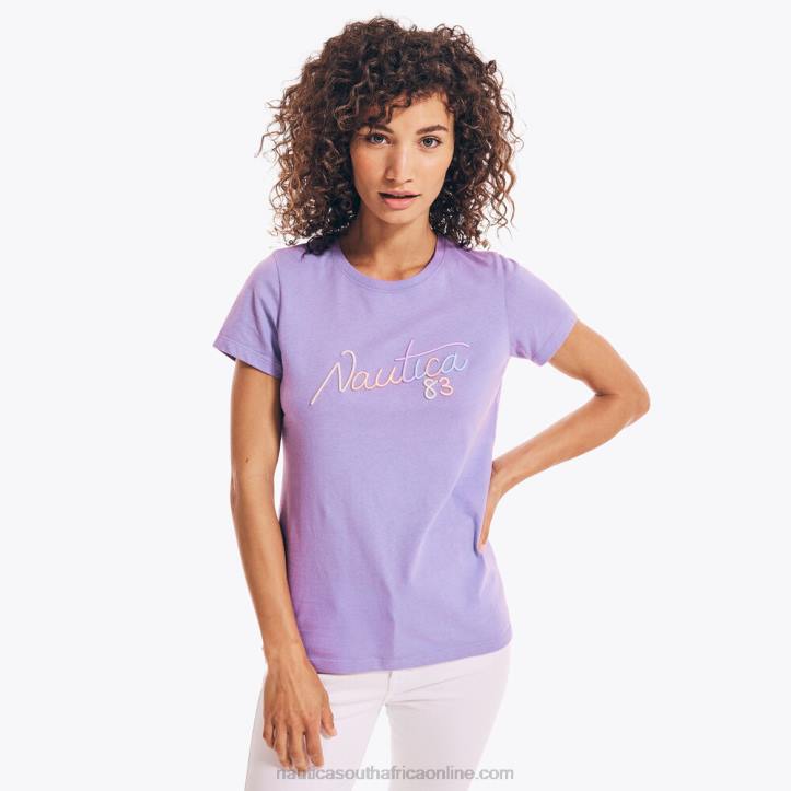 Ocean Violet WomenEmbroidered 83 Graphic T-Shirt Nautica 6LZP803
