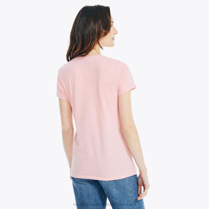 Prism Pink WomenSustainably Crafted Embroidered Logo Graphic T-Shirt Nautica 6LZP1013
