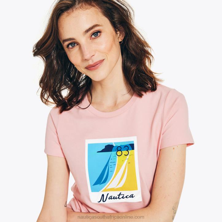 Prism Pink WomenSustainably Crafted Vintage Sailing Graphic T-Shirt Nautica 6LZP875