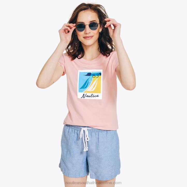 Prism Pink WomenSustainably Crafted Vintage Sailing Graphic T-Shirt Nautica 6LZP875