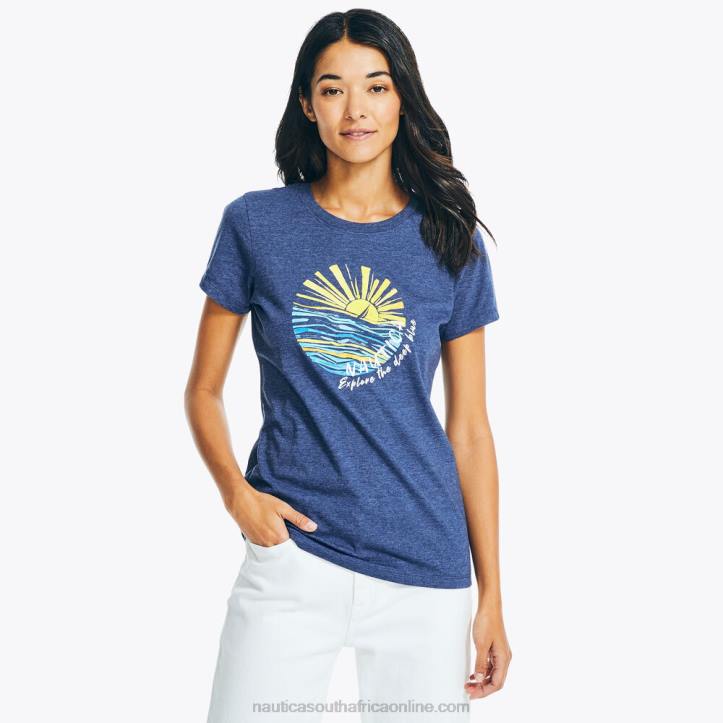 Rolling River Wash WomenSustainably Crafted Beach Days Puff Graphic T-Shirt Nautica 6LZP991