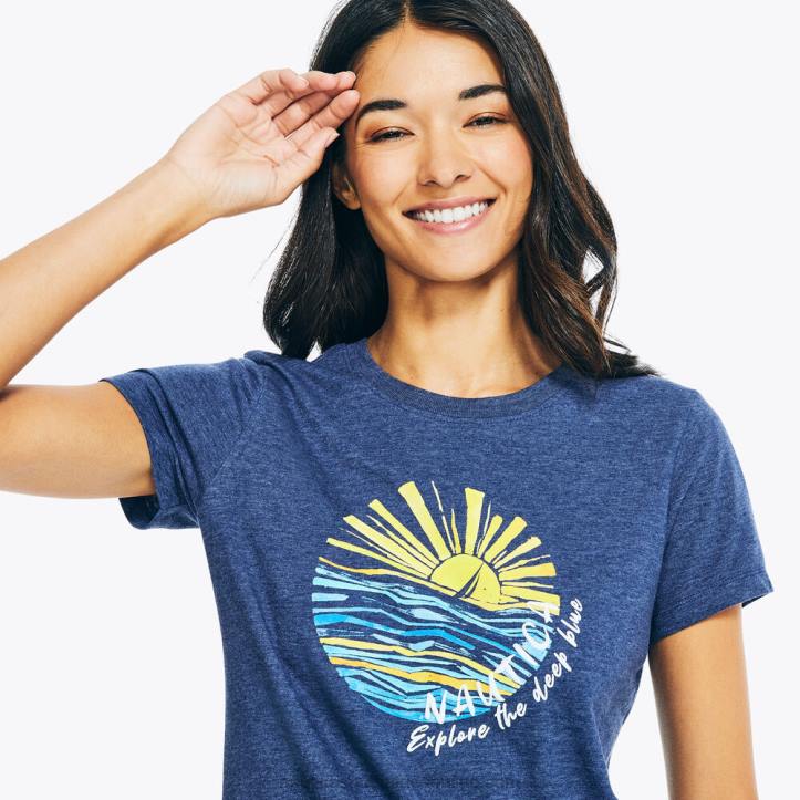 Rolling River Wash WomenSustainably Crafted Beach Days Puff Graphic T-Shirt Nautica 6LZP991