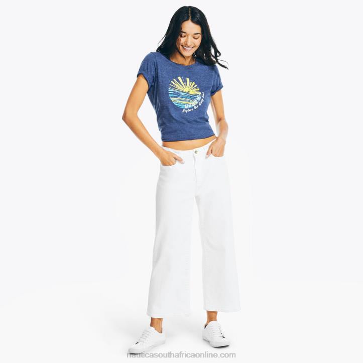 Rolling River Wash WomenSustainably Crafted Beach Days Puff Graphic T-Shirt Nautica 6LZP991